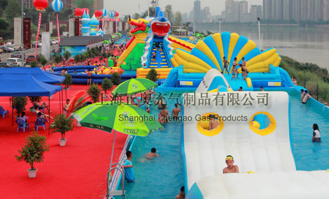 浙江梅花州移動水上樂園案例

